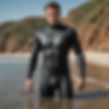 Variety of wetsuit thicknesses displayed for different water temperatures