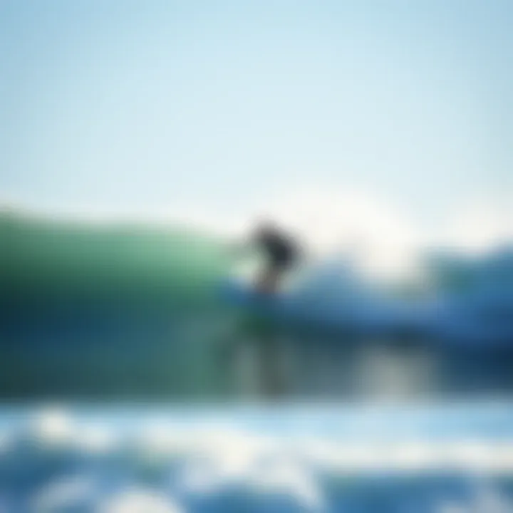 Maneuverability in Action Surfer riding a wave showcasing board maneuverability