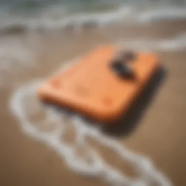 Close-up of the materials used in inflatable boogie boards showcasing texture and durability