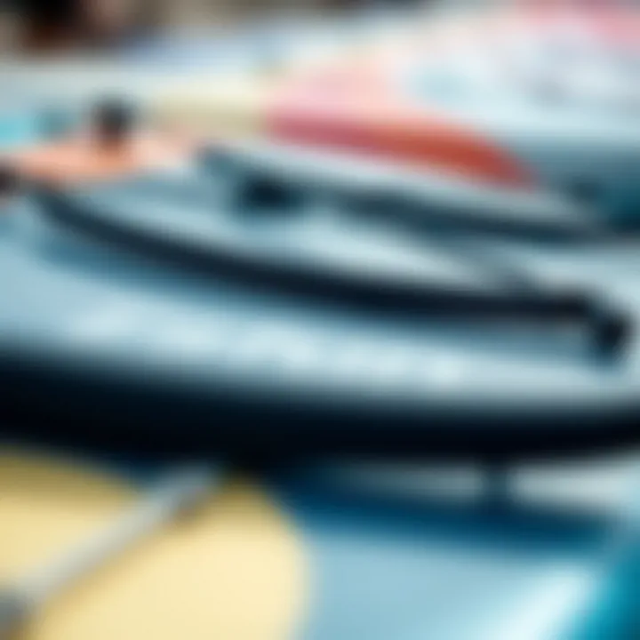 Innovative Paddle Board Materials Close-up of paddle board materials showcasing innovation