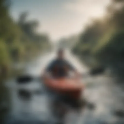 Kayaking in a polluted waterway