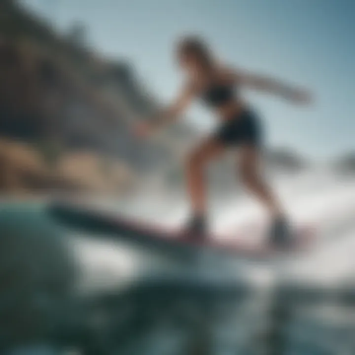 An athlete demonstrating the agility of a jet board on water.