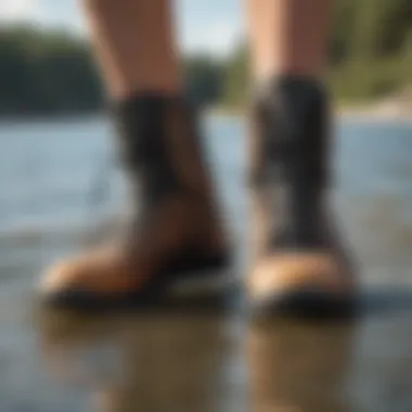 Boots vs Straps: A Comparative Overview Comparison of kite surfing boots and straps on the water