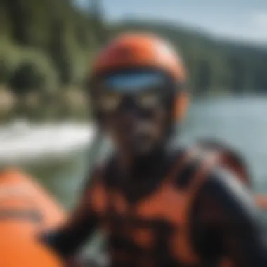 Safety gear essential for lake surfing including life jackets and helmets