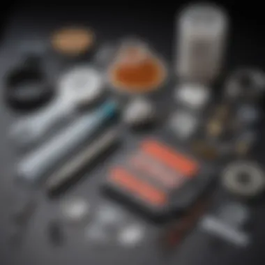 Components of a Fiberglass Repair Kit Detailed view of fiberglass repair kit components