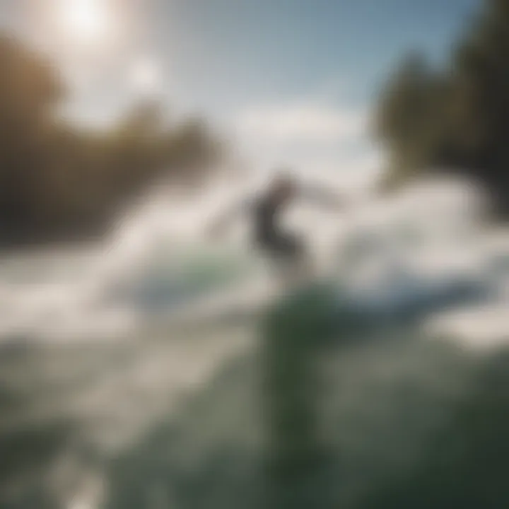 A group of enthusiasts enjoying a day of wakesurfing.