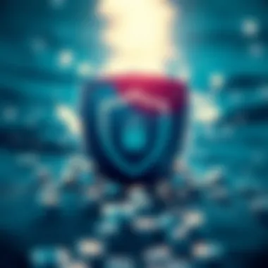 Secure data protection shield icon