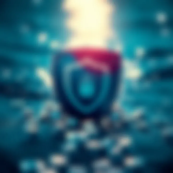 Secure data protection shield icon