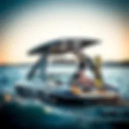 A sleek Malibu wakeboard tower showcasing its innovative design