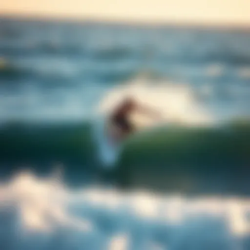 Expert Turn on a Shortboard A surfer expertly maneuvering a shortboard during a high-performance turn