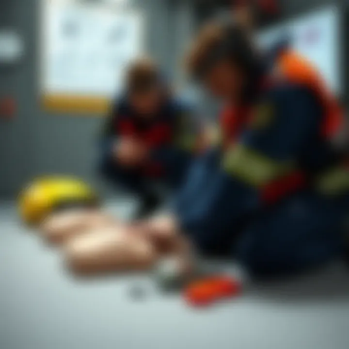 Emergency Response Team Performing CPR Emergency response team performing CPR in a simulated setting