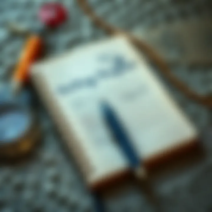 A notebook with surf progress tracking and notes