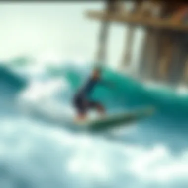 Dynamic surf scene capturing the essence of lifestyle and values