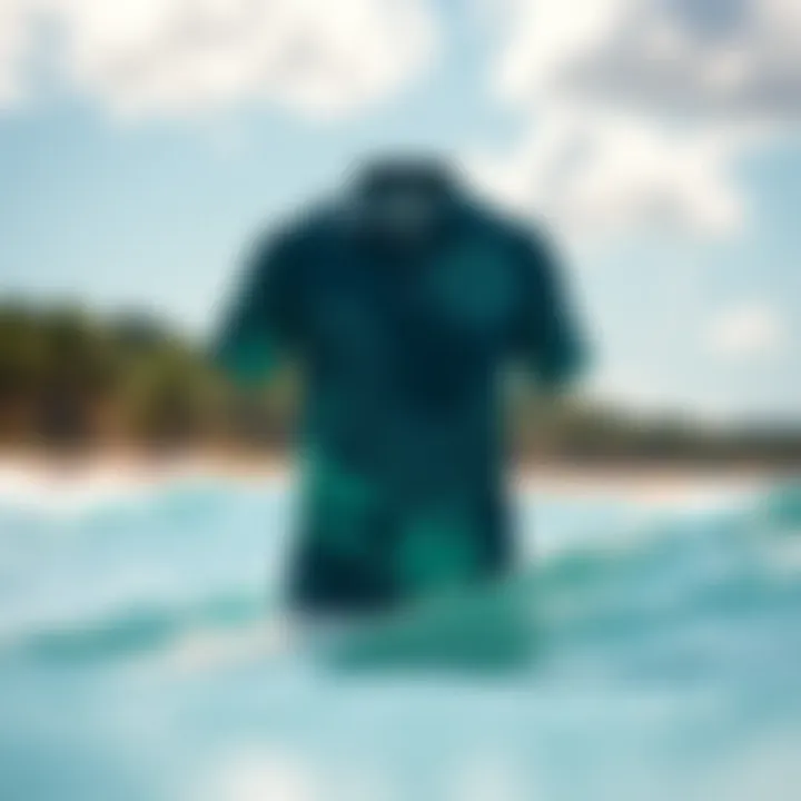 A stylish surf shirt highlighting innovative fabric technology