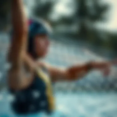 Athlete visualizing performance in a competitive scenario