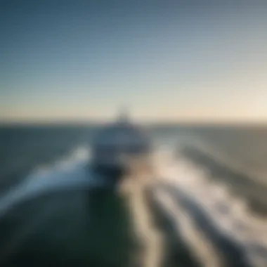 Breathtaking View of the Ferry in Motion Ferry sailing across serene waters