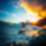 Serene Sunrise Surfing in Maui Surfing at sunrise in Maui showcasing tranquil waters and vibrant skies