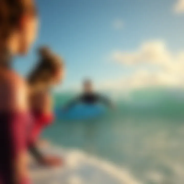 Wetsuit Tops in Action: Enhancing Your Watersports Experience A vibrant surf scene demonstrating the use of wetsuit tops