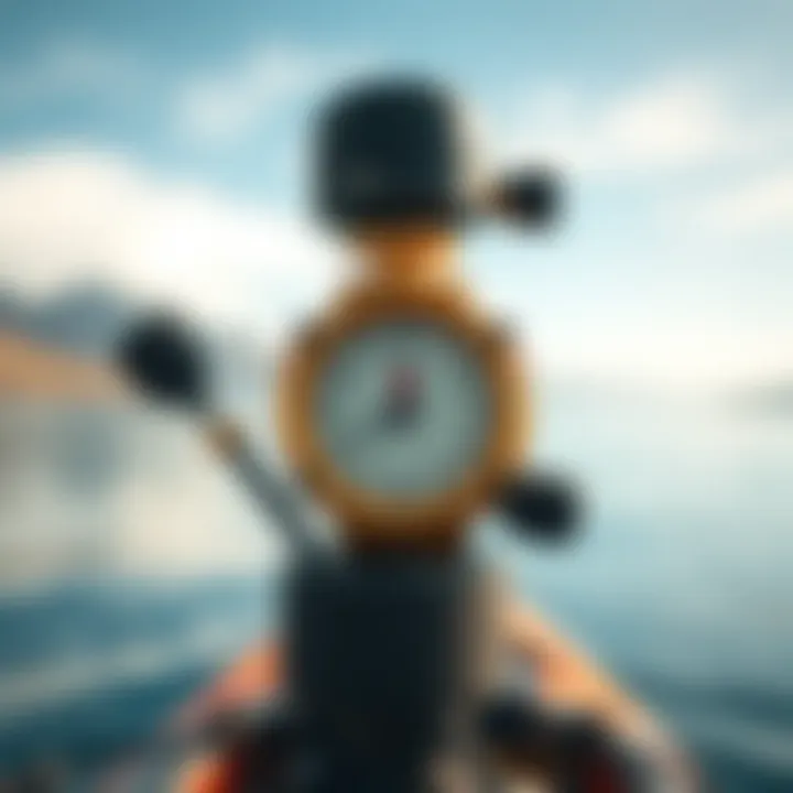 Essential Navigational Tools for Adventurers An informative illustration of various navigational tools used in watersports.