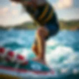 Dynamic shot of O'Neill Bahia gear in action during a watersport activity