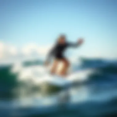 Surfer Thriving with O'Neill Gear Surfer enjoying with an O'Neill surfboard