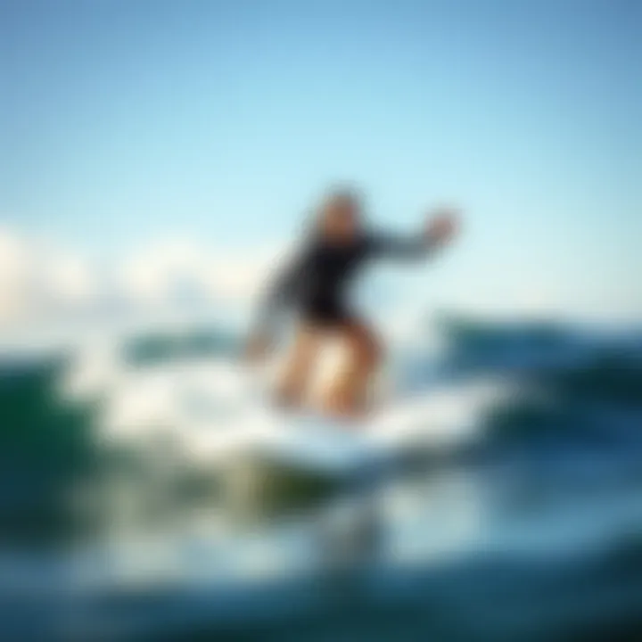 Surfer Thriving with O'Neill Gear Surfer enjoying with an O'Neill surfboard