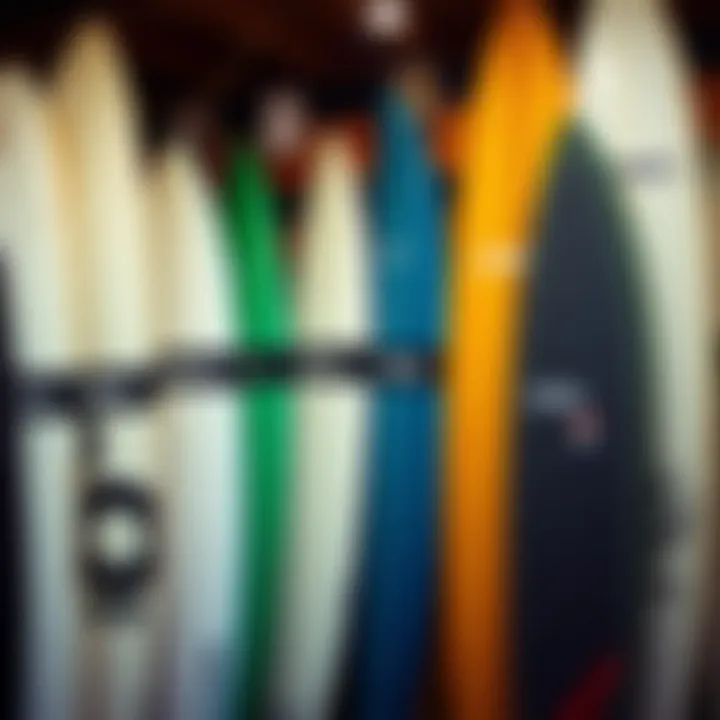 Diverse Range of O'Neill Surfboards O'Neill surfboards in a surf shop