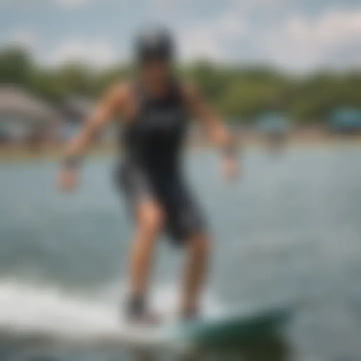 Participants enjoying a lesson in the water at Orlando Wake Board Park