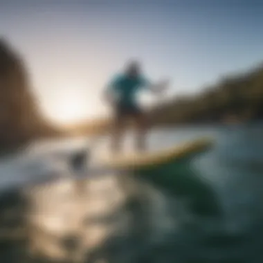 Paddler enjoying a smooth experience on a high weight limit board