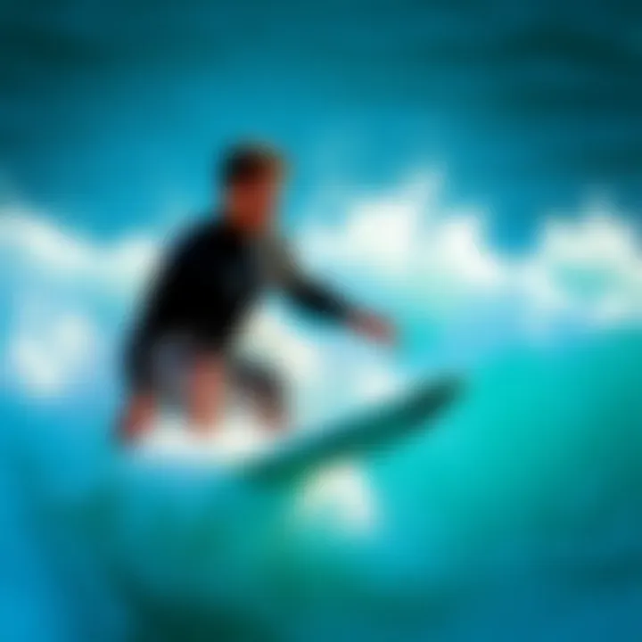 Surfer in Action with Patagonia Wetsuit Top A surfer wearing the Patagonia wetsuit top during a wave ride