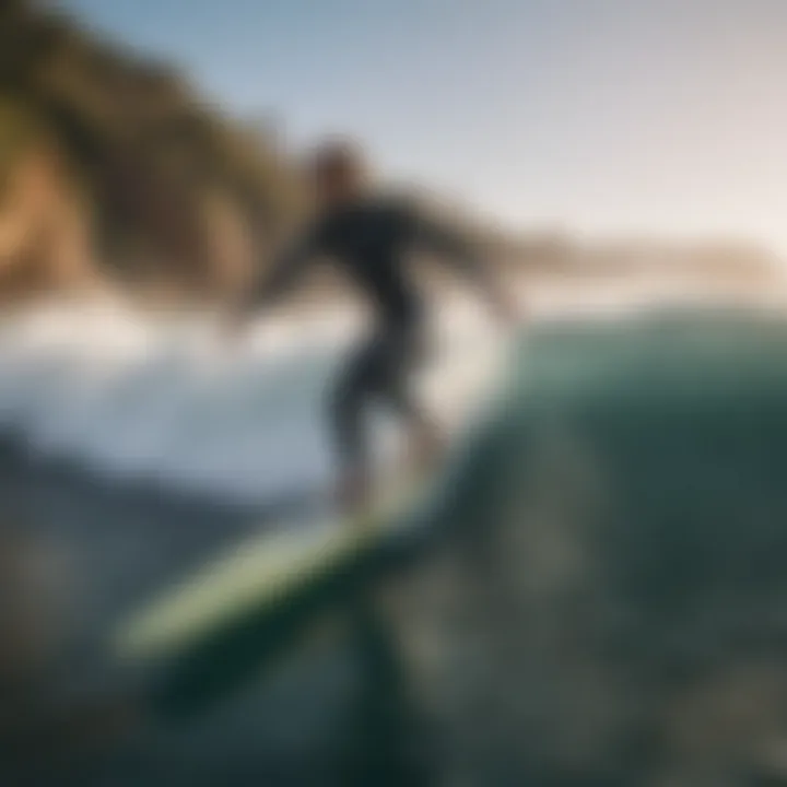 Surfer enjoying a powered surf foil experience