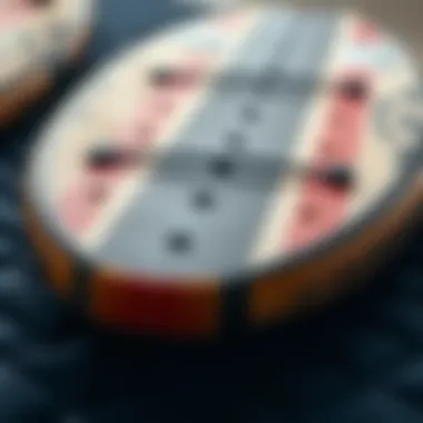 Materials and Construction of Bodyboards Detailed view of bodyboard materials illustrating the construction techniques used.