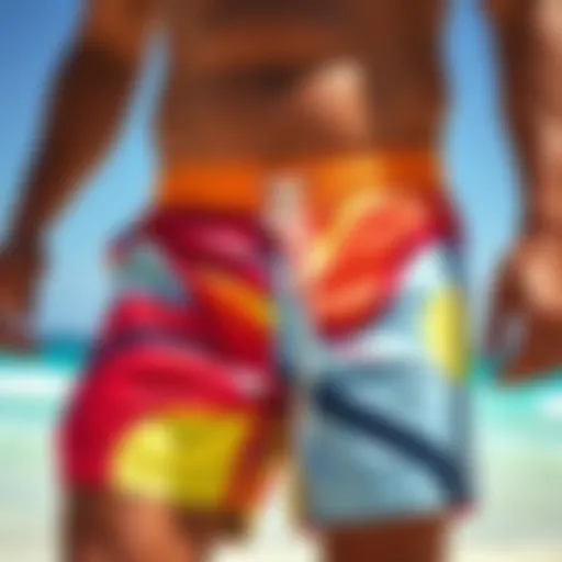 Stylish swim shorts in vibrant colors