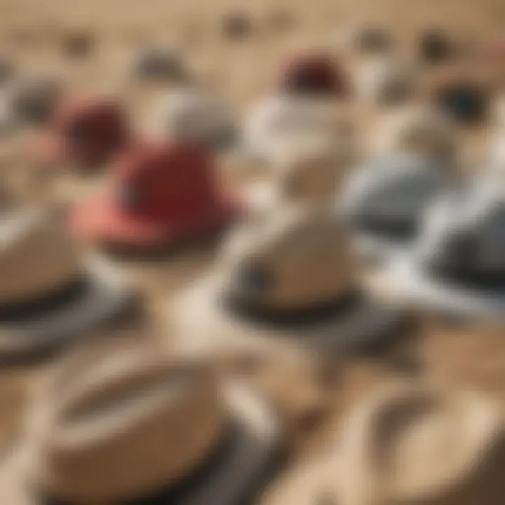 Durable materials used in Quiksilver hats close-up