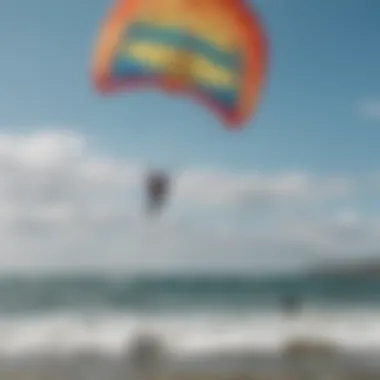 Demonstrating safety practices while using a kite wing