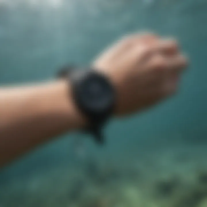 Close-up of the technology integrated within the Shark Off Bracelet