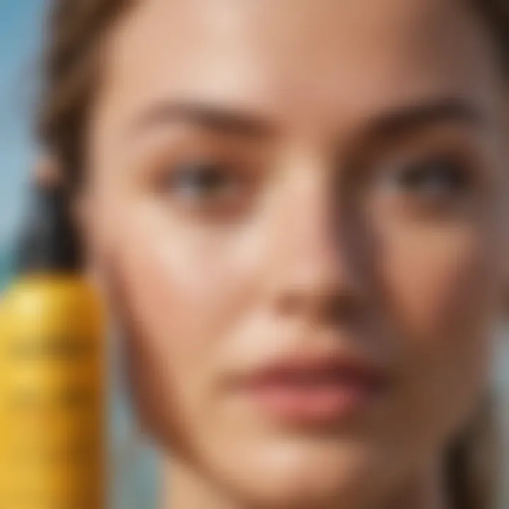 Close-up of Sun Bum face mist ingredient list