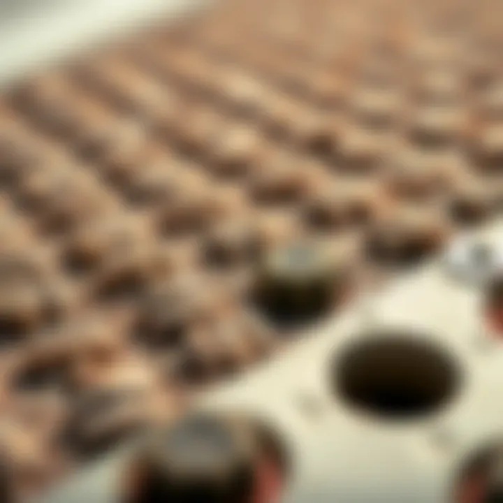 Close-up of a surf stomp pad material showing texture