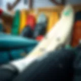 Different types of surfboard bags displayed