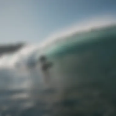 Surfers enjoying the waves, highlighting the dynamic relationship between Takayama's waters and Surftech surfboards