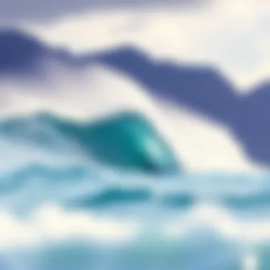 Stunning view of Oahu's famous North Shore waves