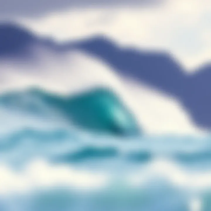 Stunning view of Oahu's famous North Shore waves