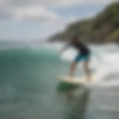 Local surf school with eager students preparing for lessons