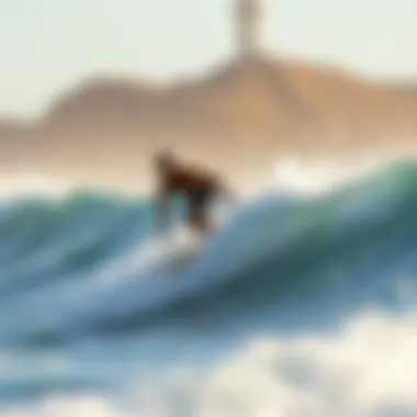 Surfer riding a wave at Todos Santos