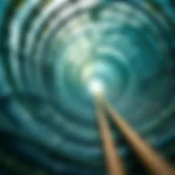 Close-up view of Surfline pipe construction showcasing materials and design