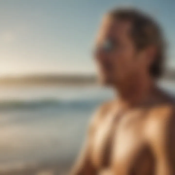 Relaxed beach bum enjoying the ocean view