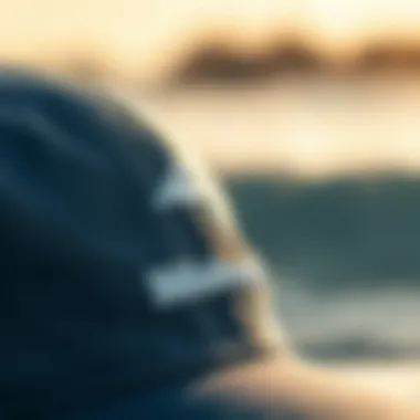 A close-up view of a Billabong cap showcasing its unique design and logo.