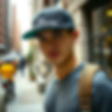 A fashionable individual wearing a Billabong cap in an urban setting, illustrating its style appeal.