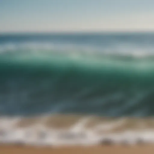 Gentle waves lapping on a serene beach