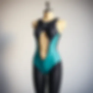 Exemplary fit illustration of a springsuit on a mannequin